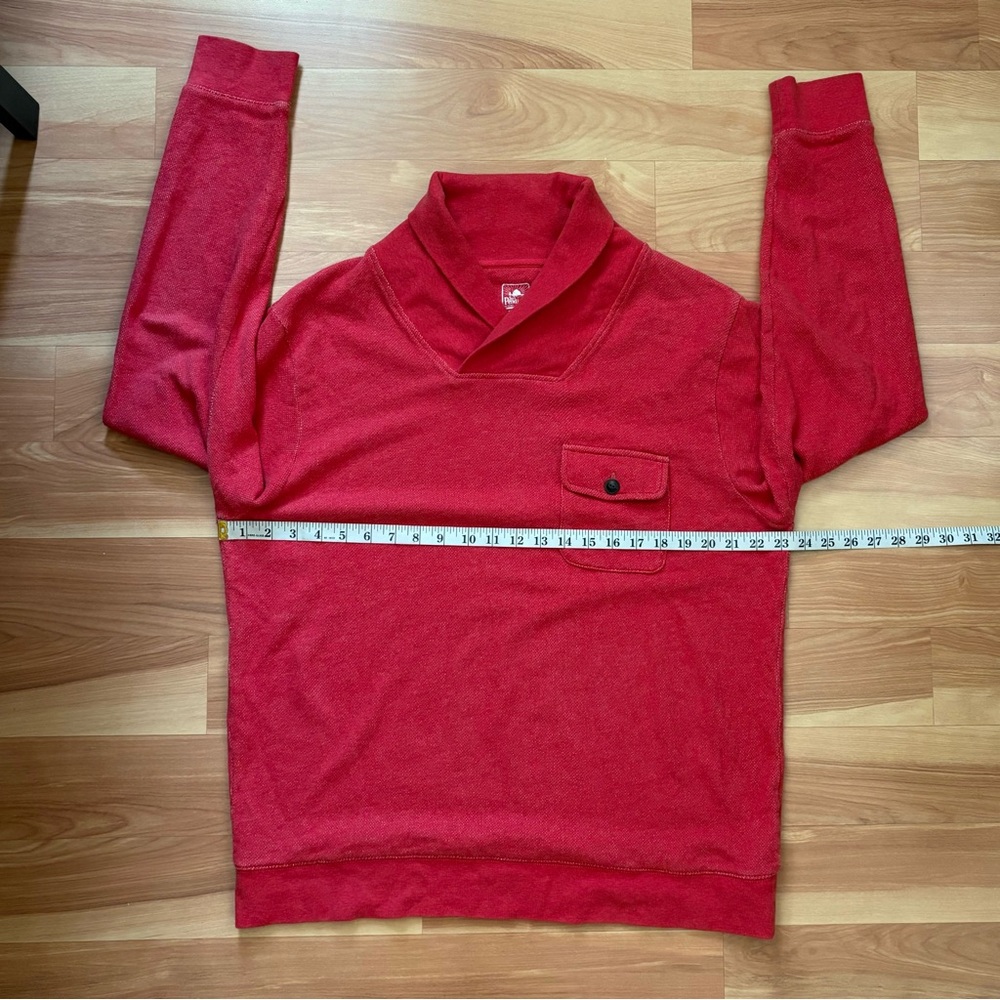 Pendleton Surf Lightweight Red Shawl Collar Sweat… - image 5